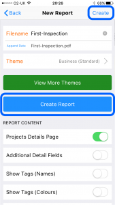 Tap Create Report