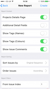 Configure report content