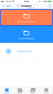 Switch to archived projects