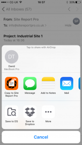 site_report_pro_import_project_click_site_report_pro_icon