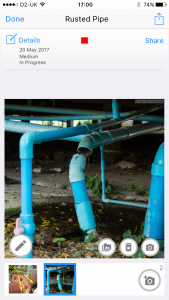 Site Report Pro - Add Multiple Images snag audit pro add multiple photos method 1 photo added 169x300 - Site Report Pro - Add Multiple Images