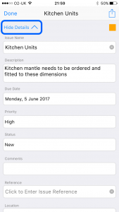 Site Report Pro - Add Multiple Images snag audit pro app edit issue details 3 169x300 - Site Report Pro - Add Multiple Images