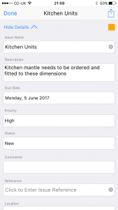 Site Report Pro - Add Multiple Images snag audit pro app edit issue details 4 169x300 - Site Report Pro - Add Multiple Images